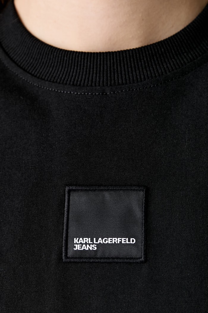Karl Lagerfeld Jeans T-shirt damski bawełniany B3W17022 czarny