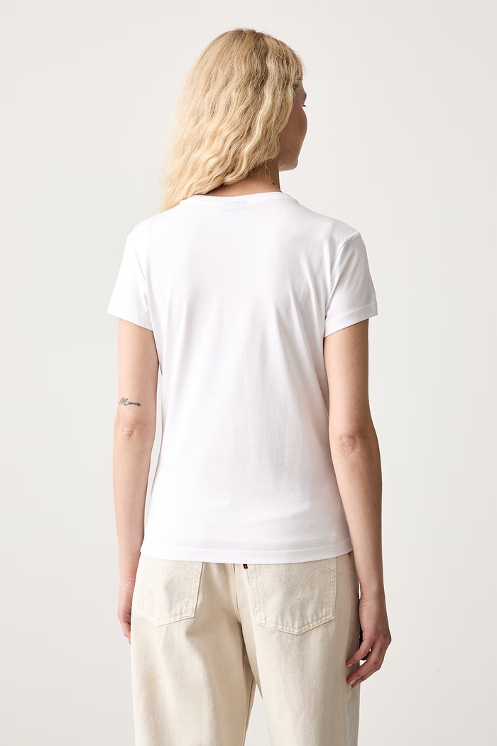 Odzież Karl Lagerfeld Jeans T-shirt damski z bawełną B3W17021 biały