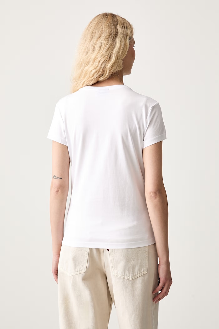 Odzież Karl Lagerfeld Jeans T-shirt damski z bawełną B3W17021 biały