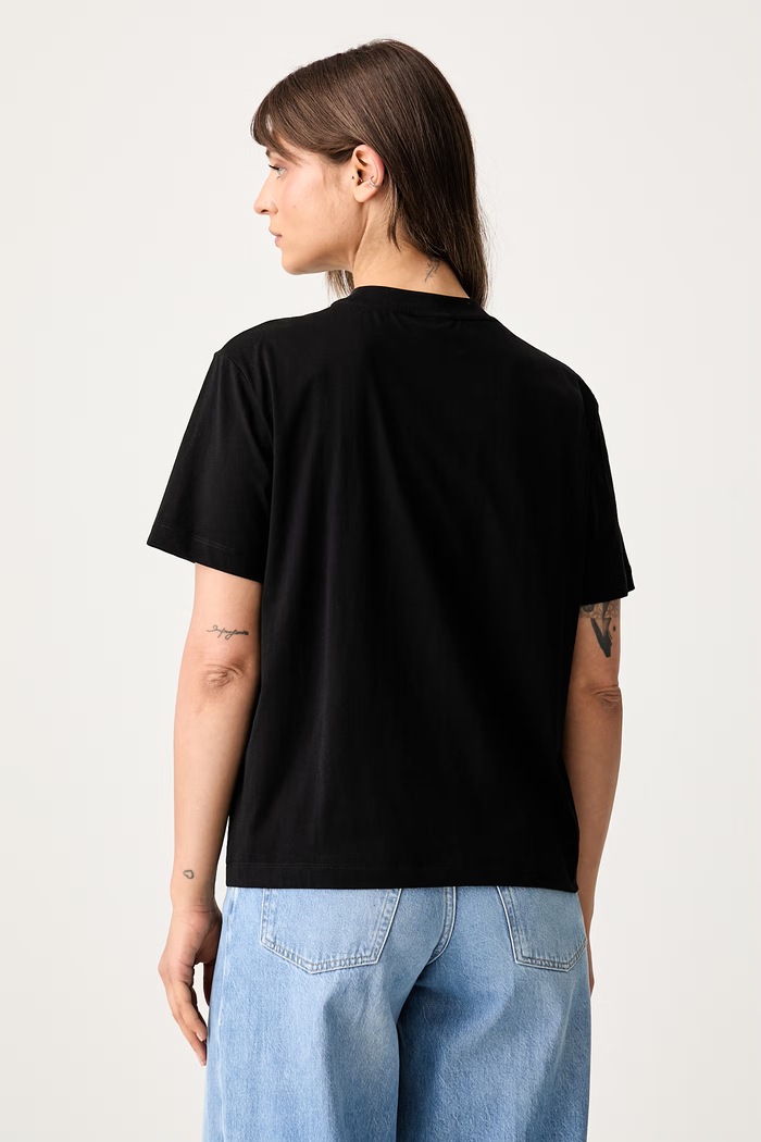 Дрехи Karl Lagerfeld Jeans тениска дамска от памук B3W17019 черен