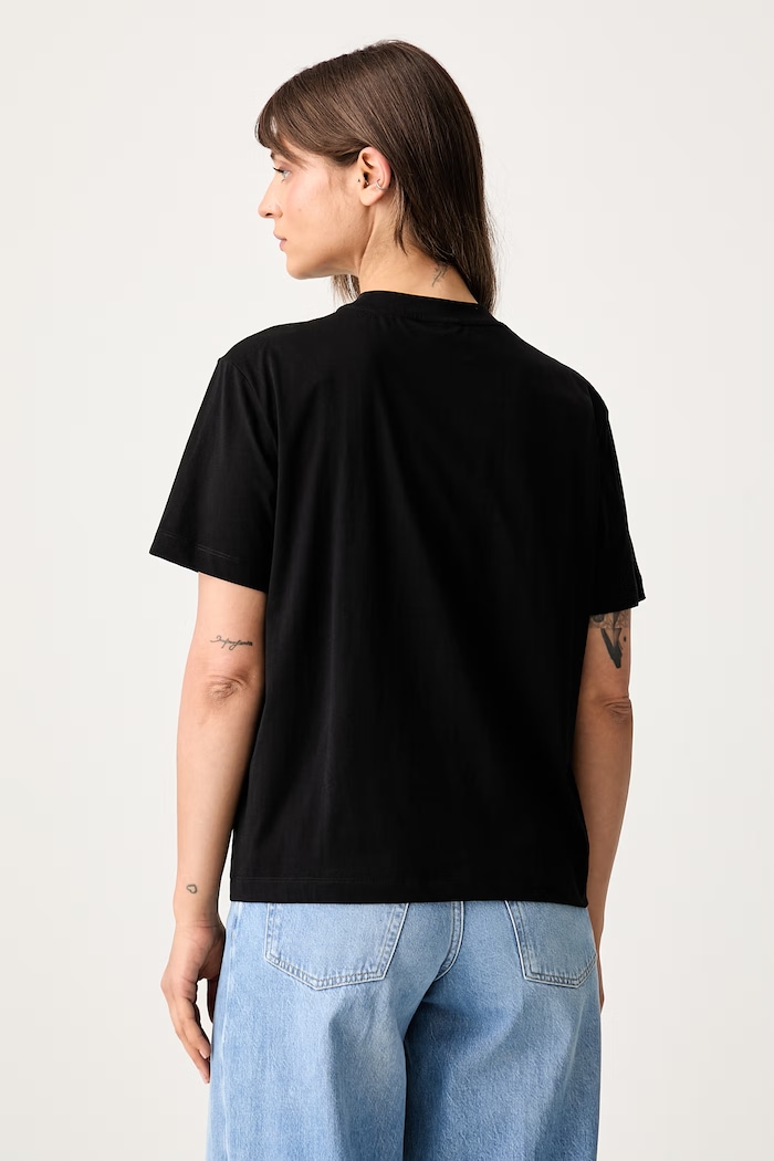 Дрехи Karl Lagerfeld Jeans тениска дамска от памук B3W17019 черен