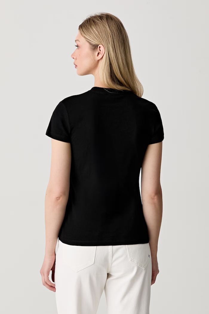Oblečení Karl Lagerfeld Jeans tričko dámské bavlněné B3W17017 černá
