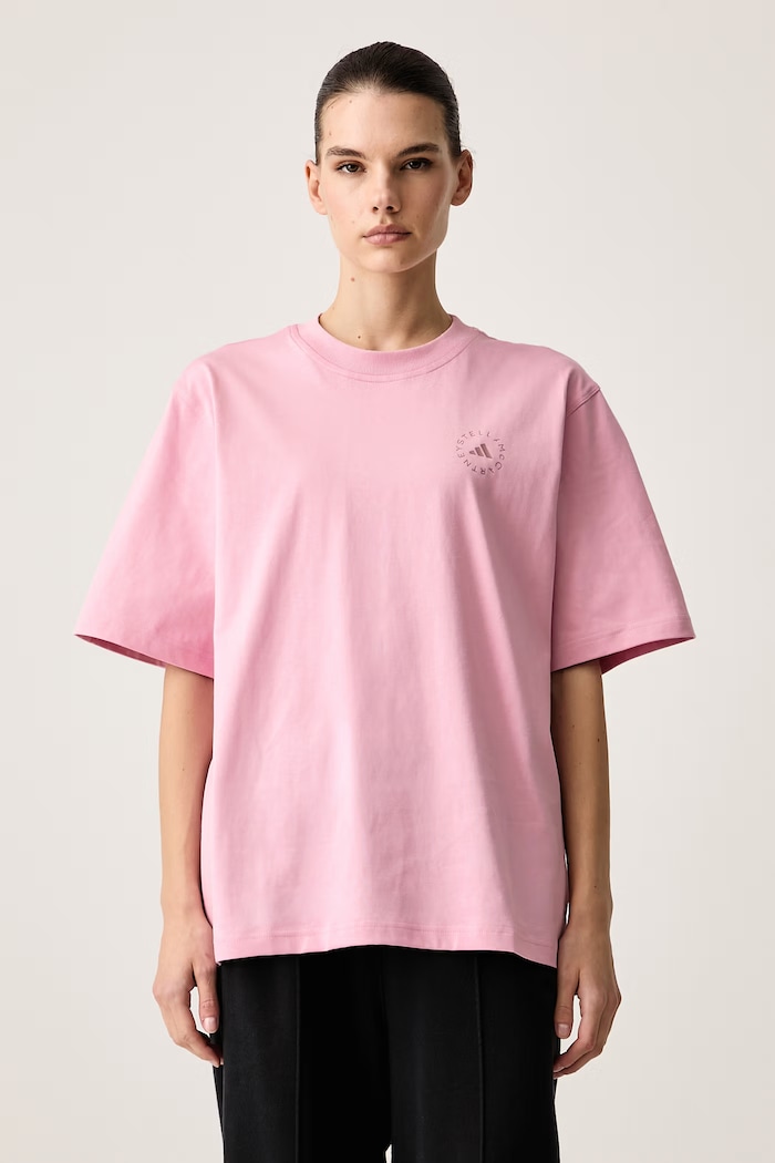adidas by Stella McCartney Majica za žene od pamuka roza KR4507