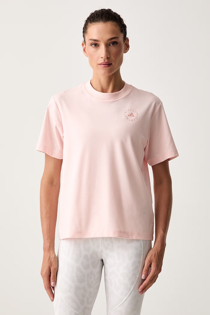 adidas by Stella McCartney T-shirt treningowy damski różowy KY8337