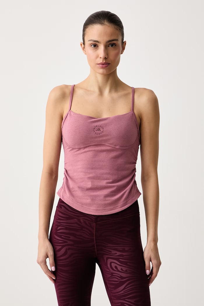 adidas by Stella McCartney Top do jogi damski z dodatkiem lyocellu różowy KR6220