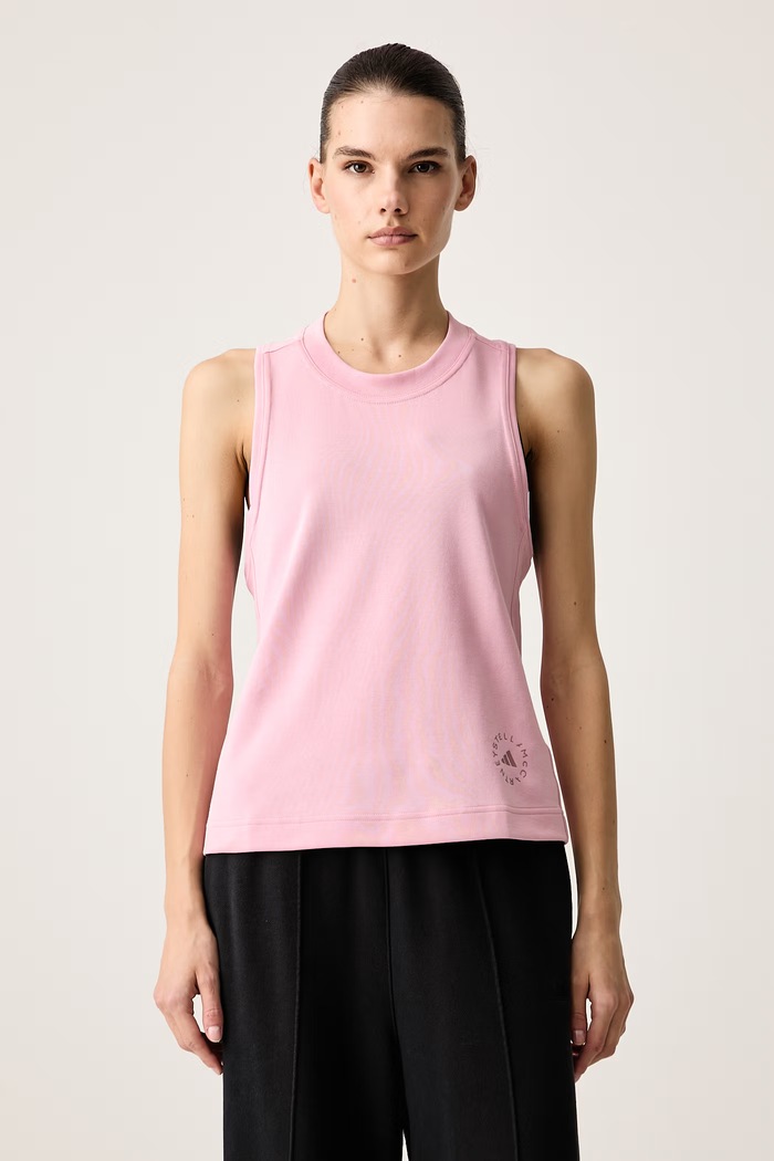 adidas by Stella McCartney Sportska majica kratkih rukava ženska s pamukom roza KR6269