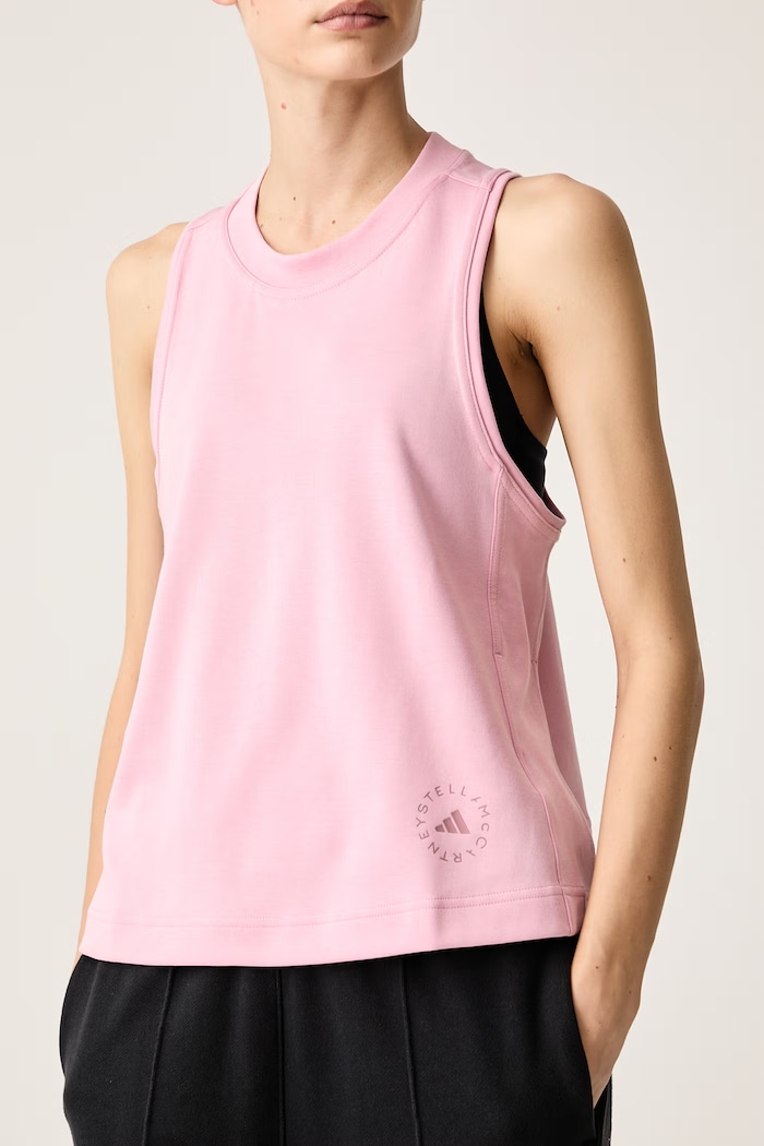 Sportska majica kratkih rukava ženska s pamukom adidas by Stella McCartney KR6269 roza