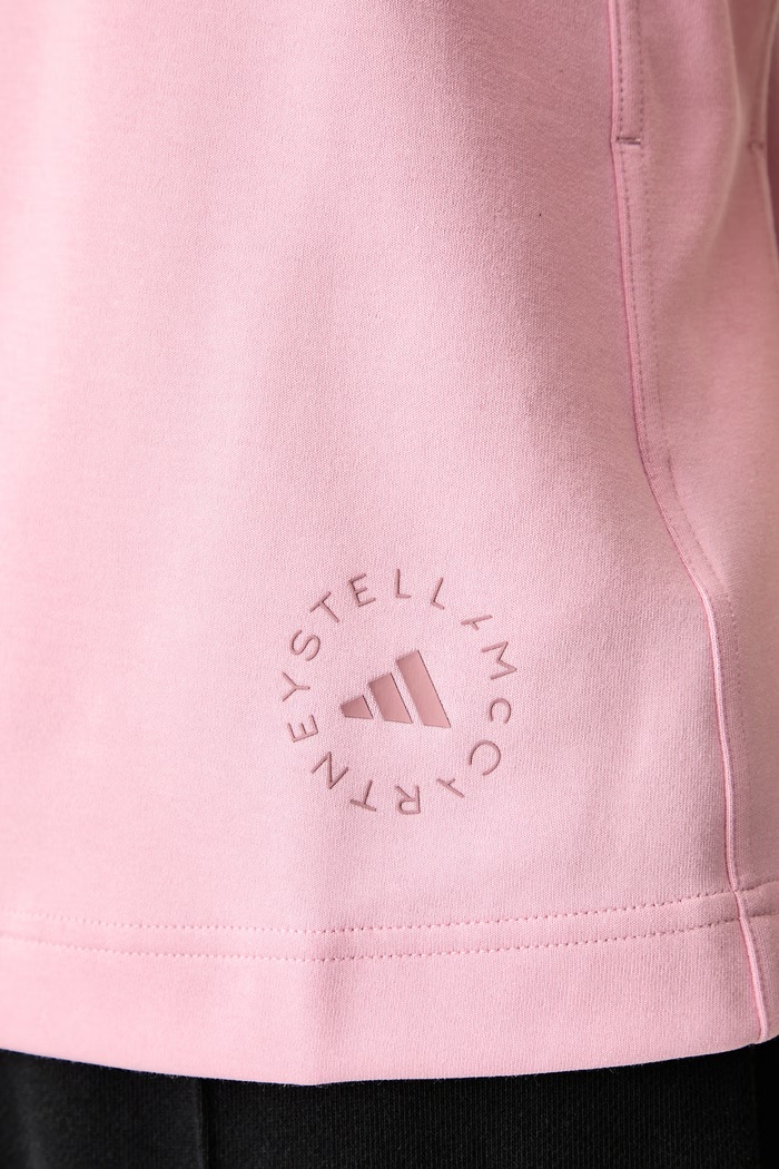 Sportska majica kratkih rukava ženska s pamukom adidas by Stella McCartney roza KR6269