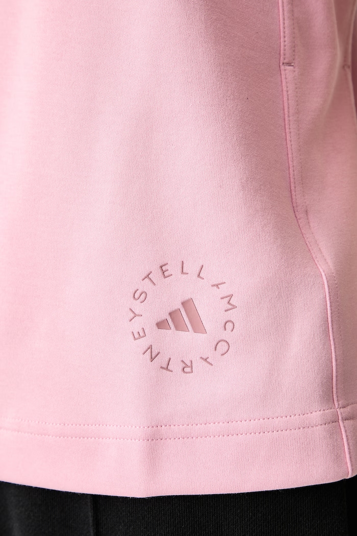 Sportska majica kratkih rukava ženska s pamukom adidas by Stella McCartney roza KR6269
