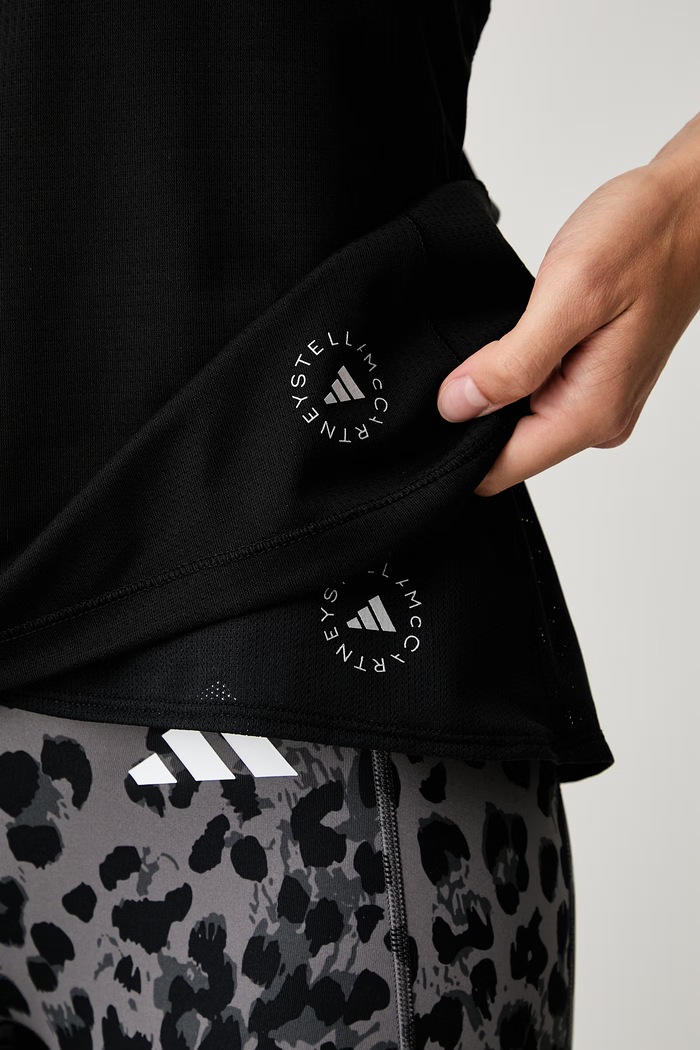 adidas by Stella McCartney top sportowy damski KC2025 czarny