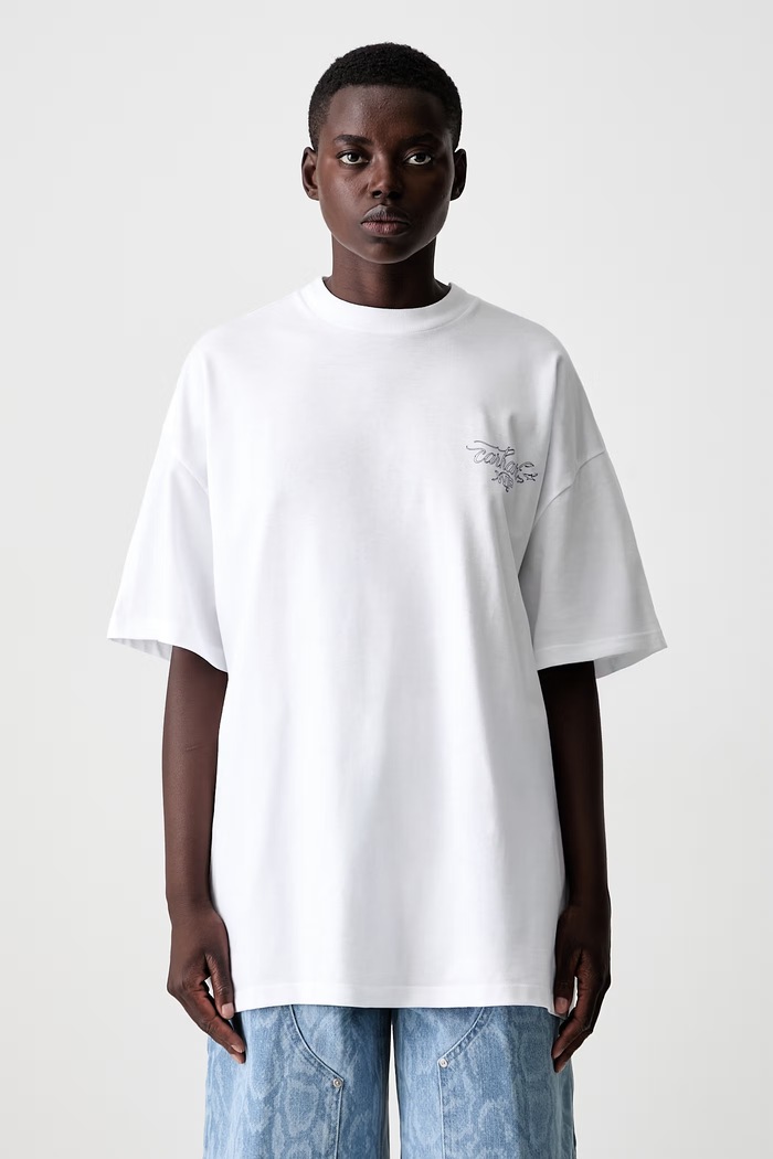Odzież Carhartt WIP W S/S Julia Klenovsky T-shirt bawełniany męski I036918 biały