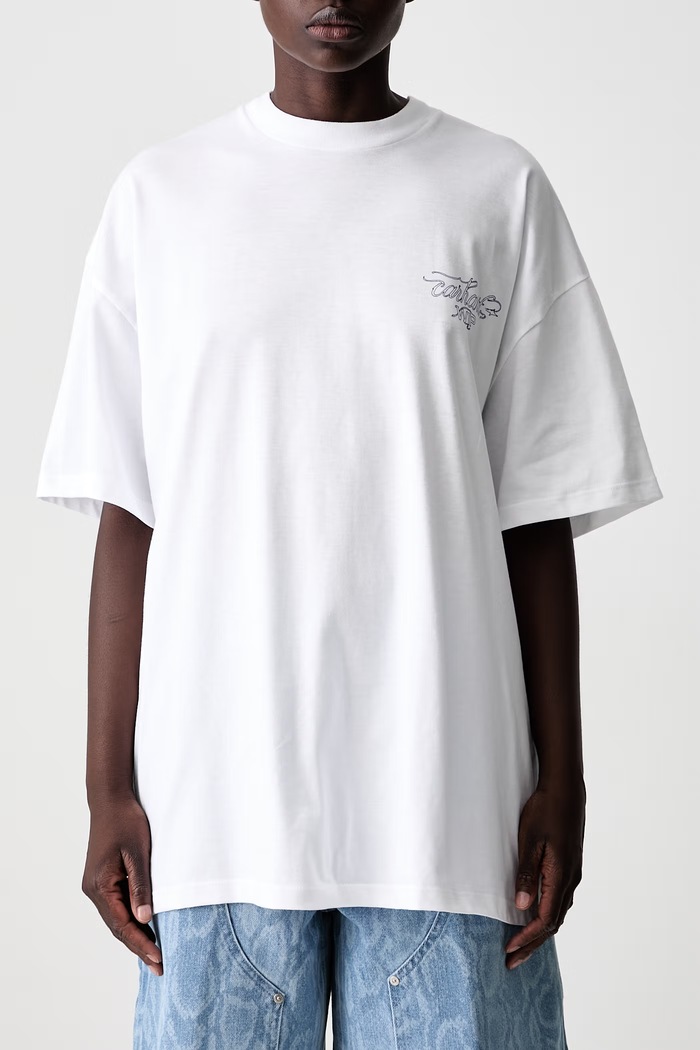 Carhartt WIP W S/S Julia Klenovsky T-shirt bawełniany męski I036918 biały