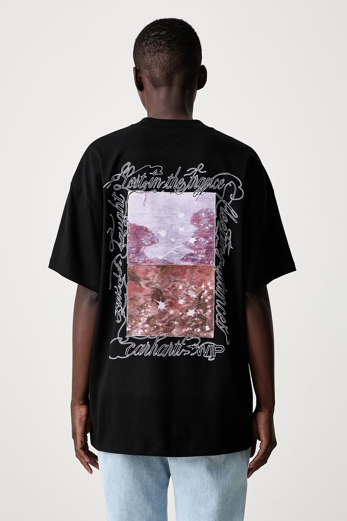 Odzież Carhartt WIP W S/S Julia Klenovsky T-shirt bawełniany męski I036918 czarny