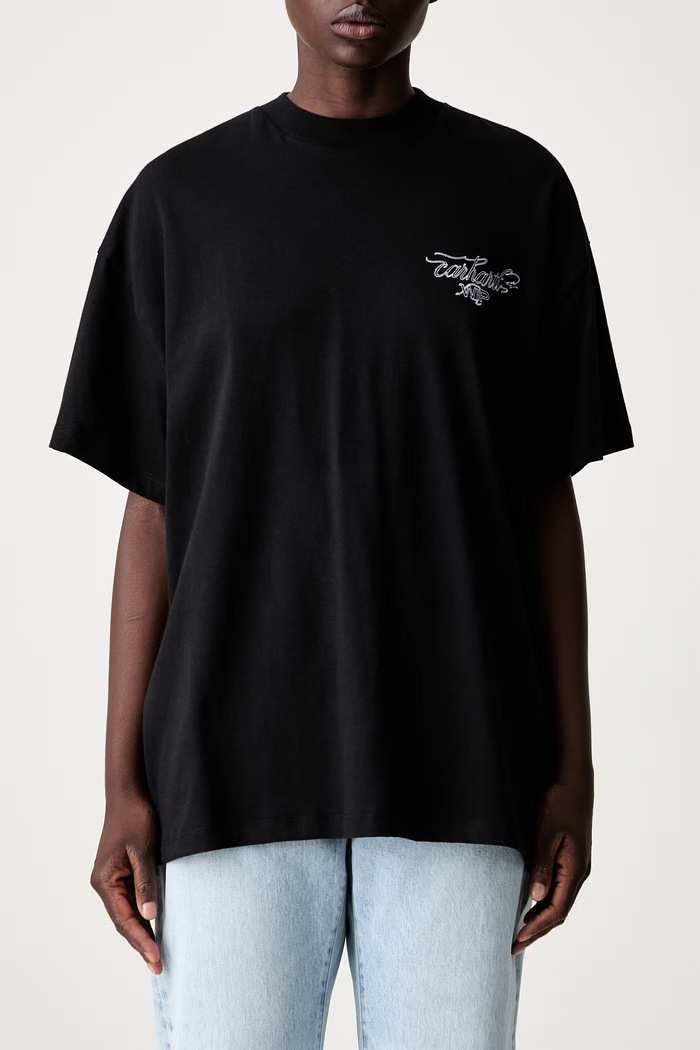 Carhartt WIP W S/S Julia Klenovsky T-shirt bawełniany męski I036918 czarny