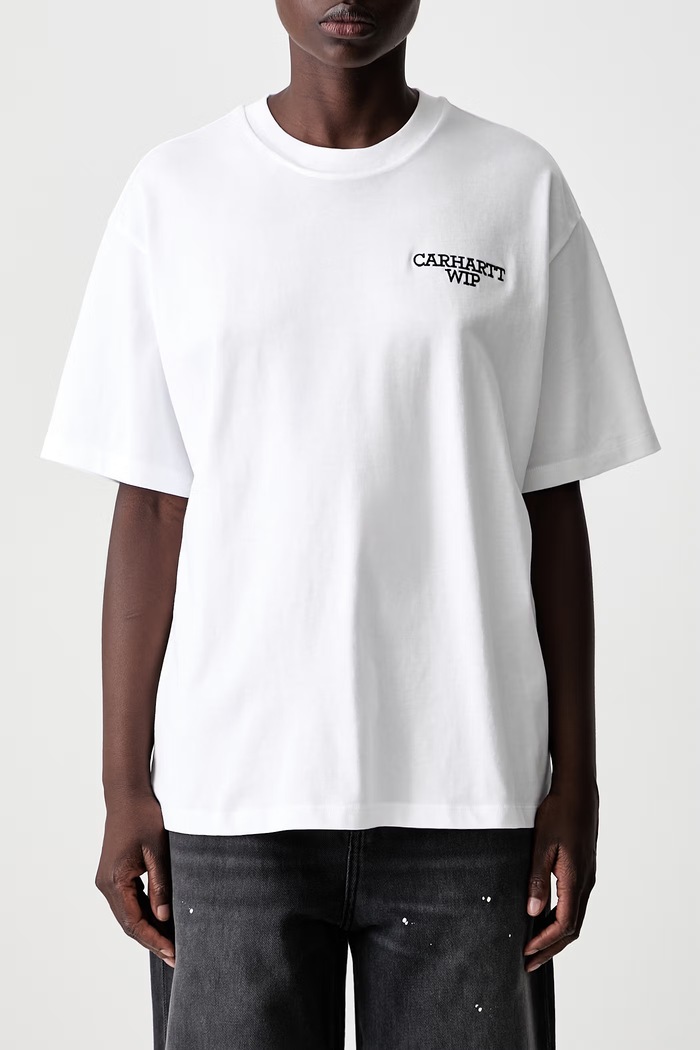 Carhartt WIP W S/S Hugging Cats T-shirt bawełniany damski I036909 biały