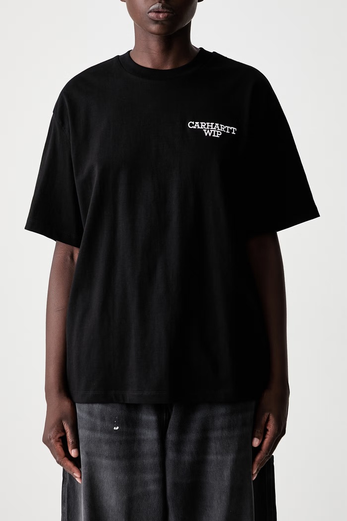 Carhartt WIP W S/S Hugging Cats T-shirt bawełniany damski I036909 czarny