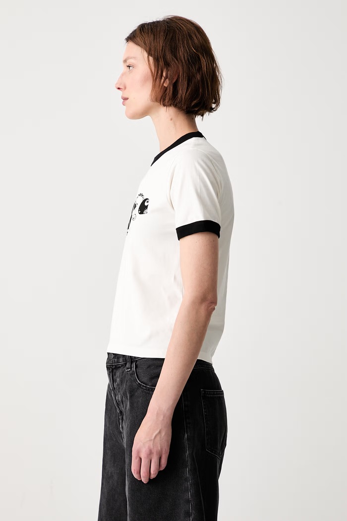 Carhartt WIP W S/S Outlaw Star Ringer tričko bavlnené dámske I036928 béžová AW26