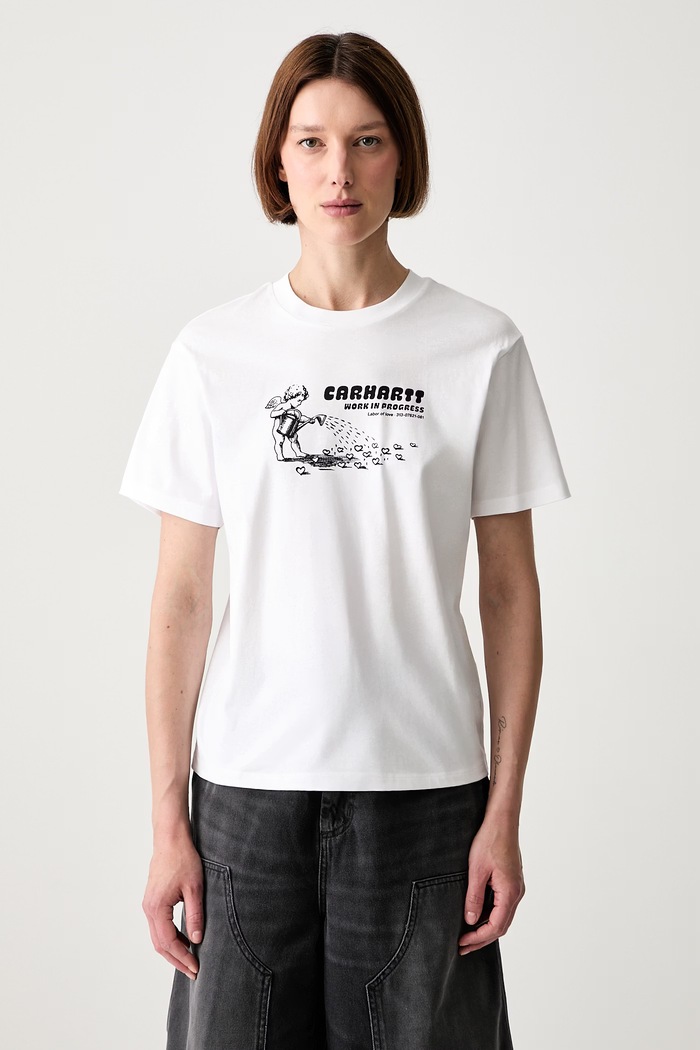 Carhartt WIP W S/S Bumper Sticker T-shirt bawełniany damski biały I036908