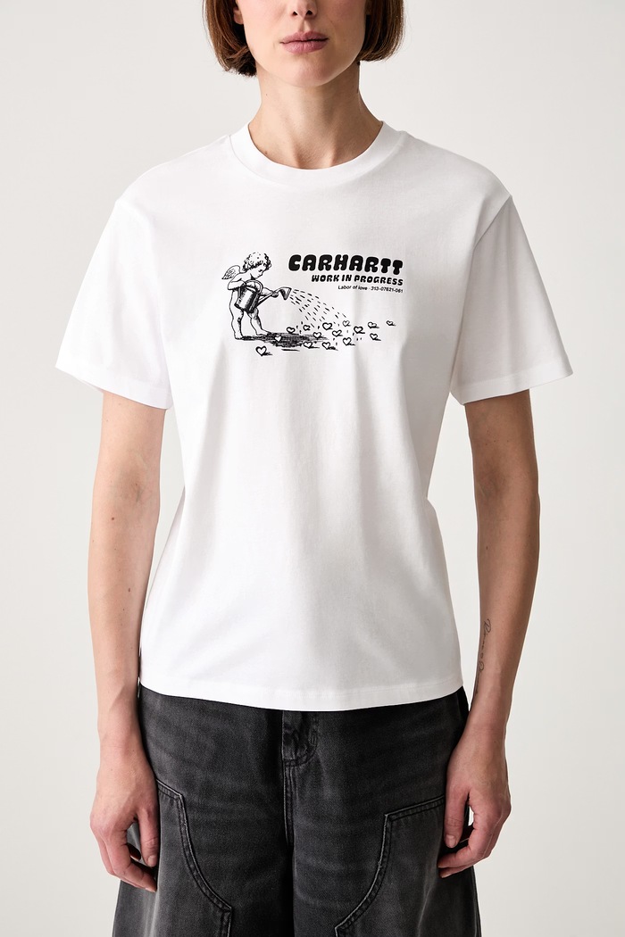 Carhartt WIP W S/S Bumper Sticker T-shirt bawełniany damski biały I036908