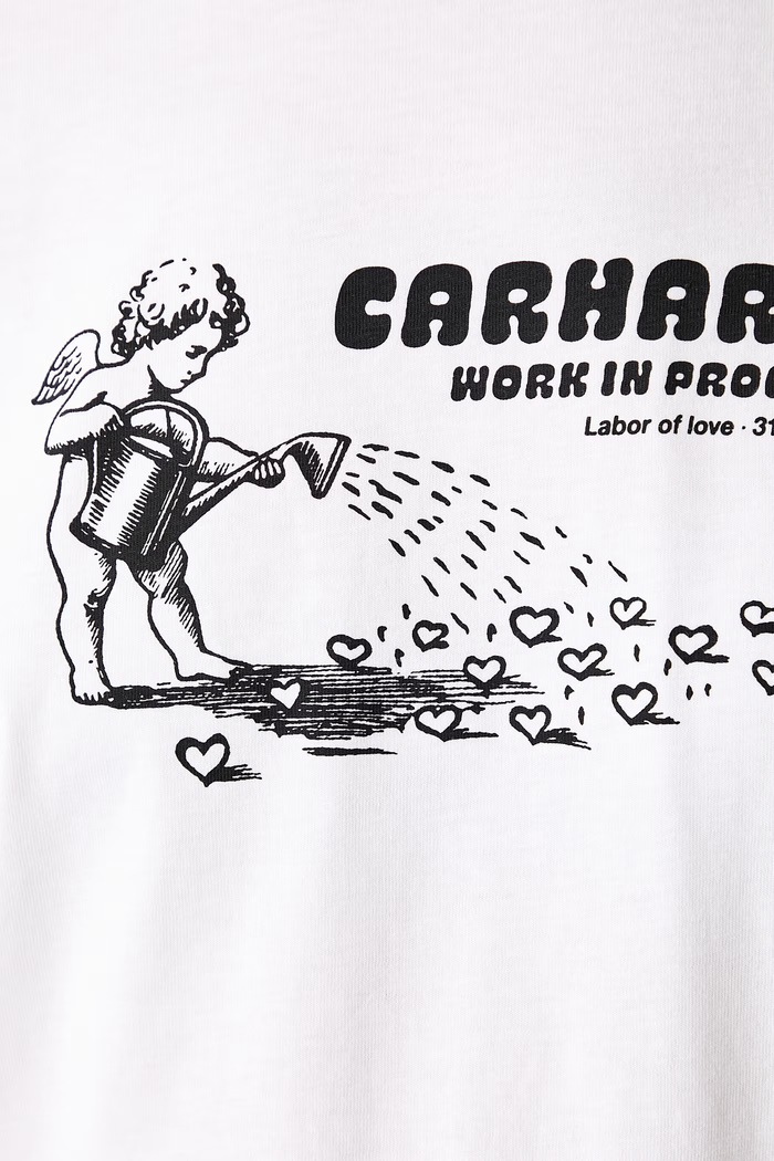 Carhartt WIP W S/S Bumper Sticker T-shirt bawełniany damski I036908 biały