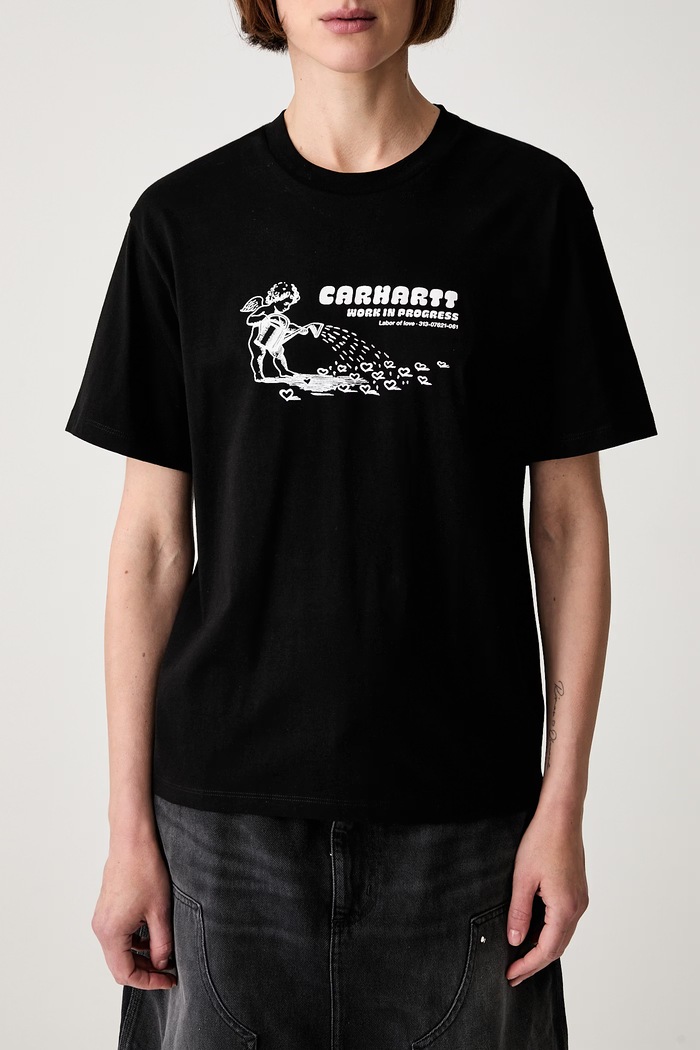 Carhartt WIP W S/S Bumper Sticker tričko bavlnené dámske čierna I036908