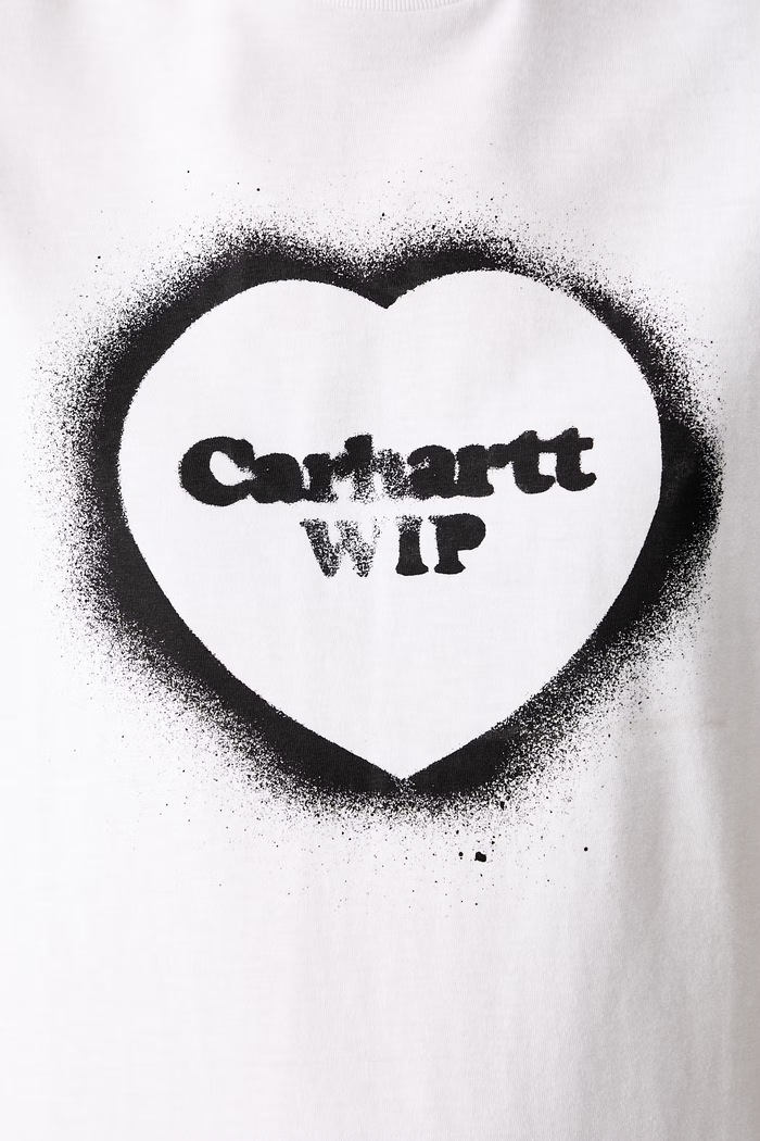 Carhartt WIP W S/S Spray Heart tričko bavlnené dámske I036907 biela