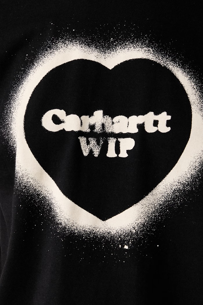 Carhartt WIP W S/S Spray Heart tričko bavlnené dámske I036907 čierna