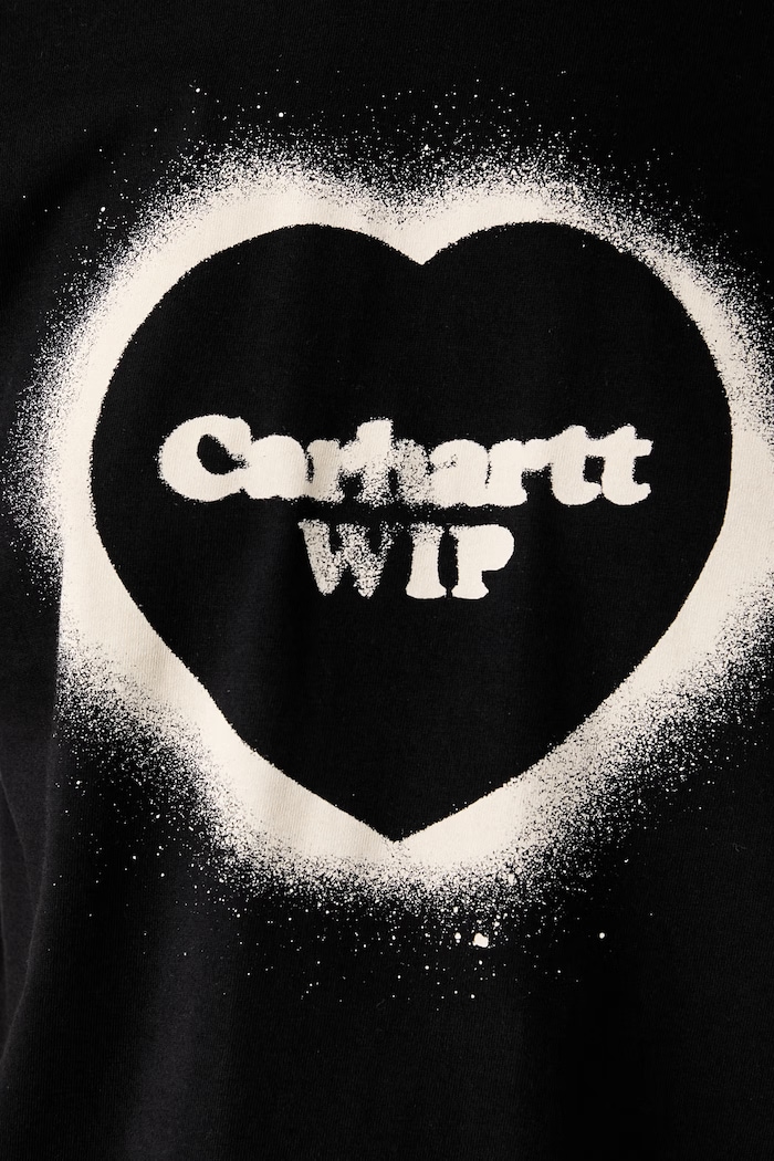 Carhartt WIP W S/S Spray Heart tričko bavlnené dámske I036907 čierna