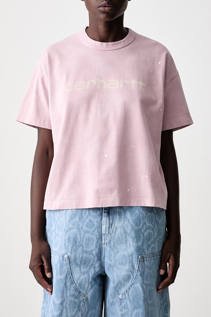 Carhartt WIP W S/S Painter T-shirt bawełniany damski I036848 różowy