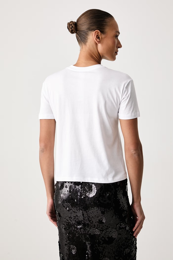 Ρούχα Twinset T-shirt γυναικείο βαμβακερό 262TT2552 λευκό