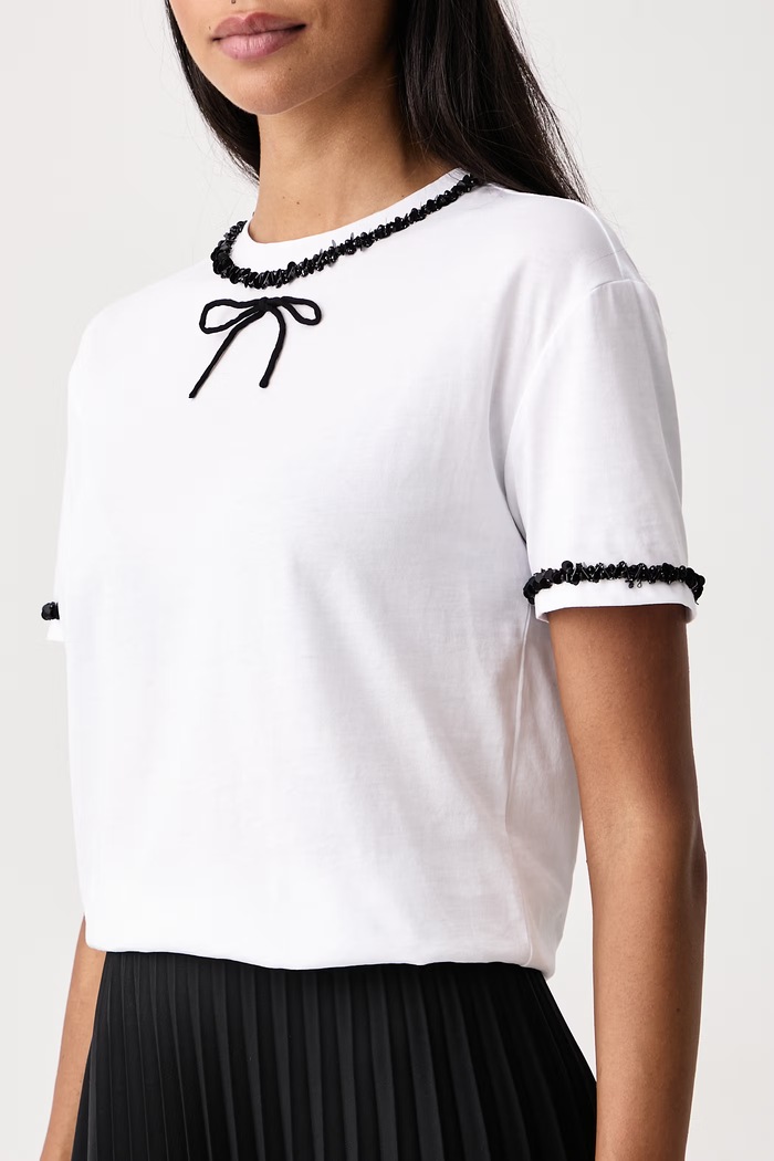 T-shirt γυναικείο βαμβακερό Twinset 262TT2550 λευκό