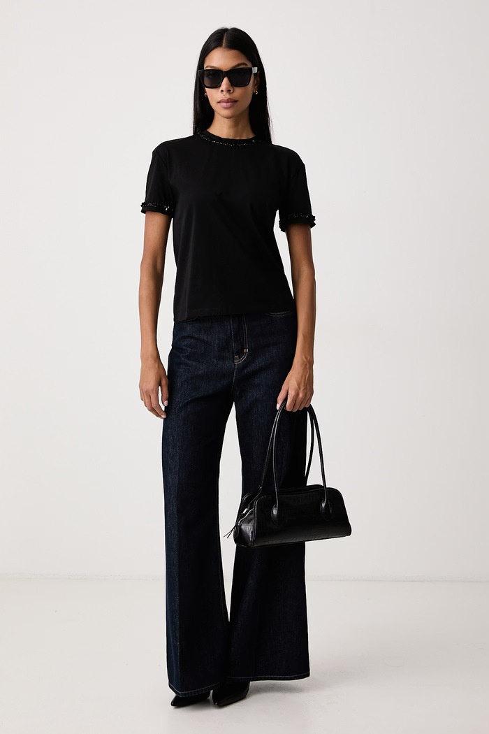 Twinset T-shirt γυναικείο βαμβακερό 262TT2550 μαύρο AW26