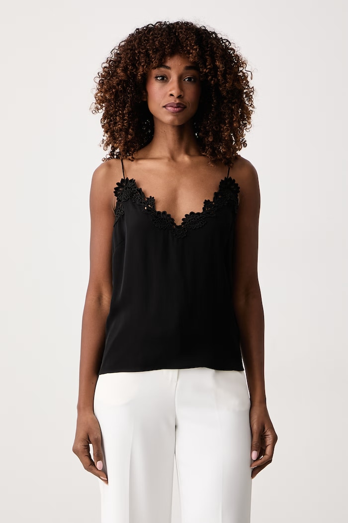 Twinset Τοπ γυναικείο από βισκόζη μαύρο 262TT2451