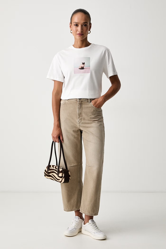 Twinset тениска дамска от памук 262TF2090 бял AW26