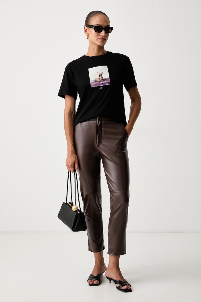 Twinset тениска дамска от памук 262TF2090 черен AW26