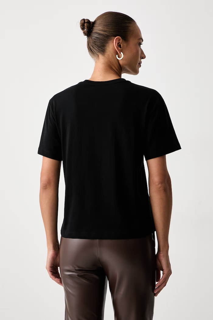 Дрехи Twinset тениска дамска от памук 262TF2090 черен