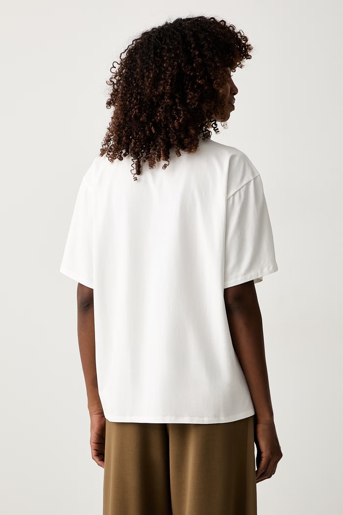 Odzież Twinset T-shirt damski bawełniany z elastanem 262LI2GFF biały