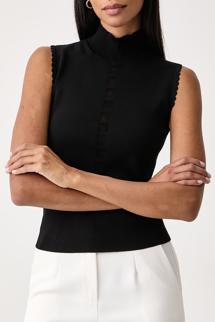 Top da donna con viscosa Twinset 262AT3011 nero
