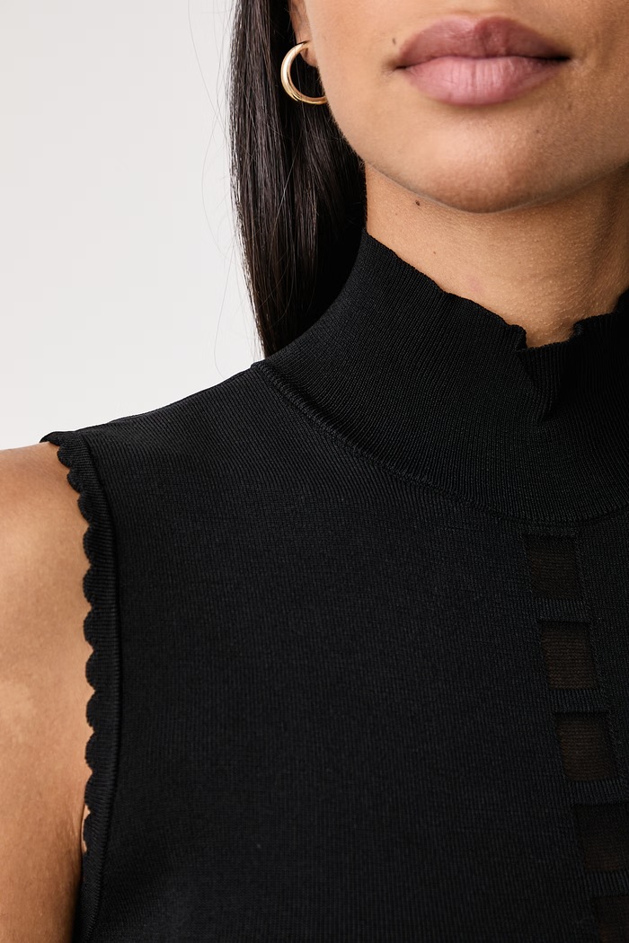 Top da donna con viscosa Twinset nero 262AT3011