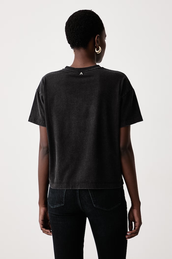 Ρούχα Twinset T-shirt γυναικείο βαμβακερό με ελαστάν 262AT2180 μαύρο