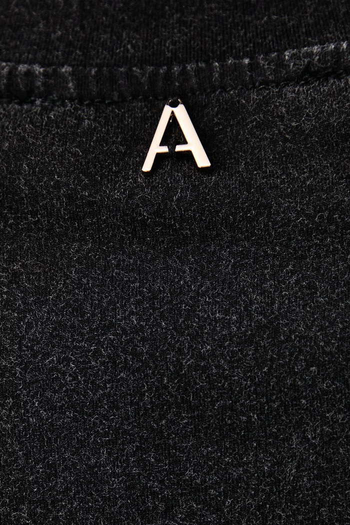T-shirt γυναικείο βαμβακερό με ελαστάν Twinset μαύρο 262AT2180