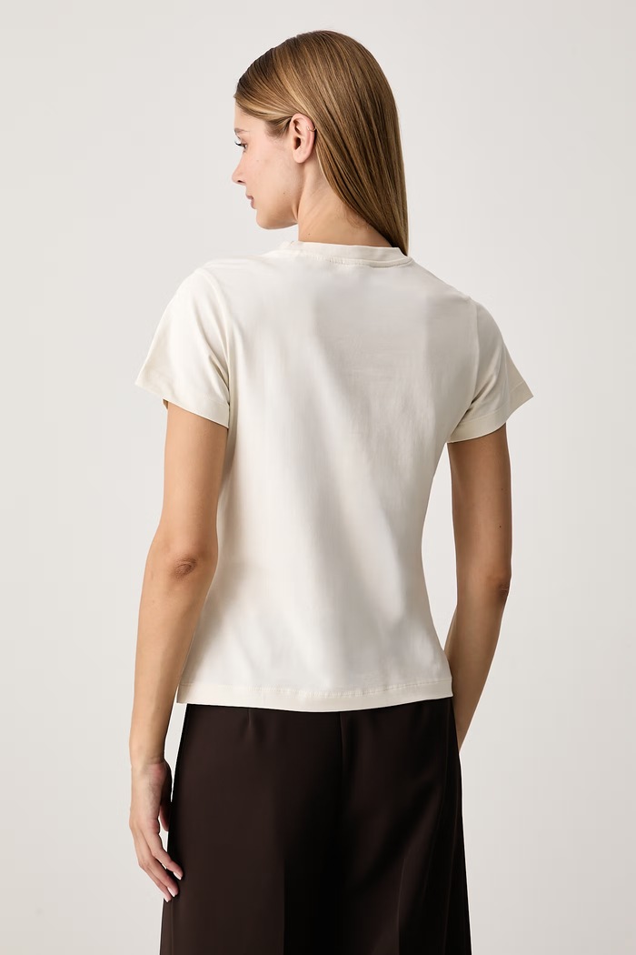 Guess Tričko dámske bavlnené s elastanom FABRIZIA V6BI21.K6760 béžová AW26