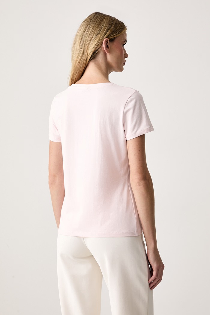 Odzież Guess T-shirt damski z bawełną FABRIZIA V6BI19.K6749 różowy