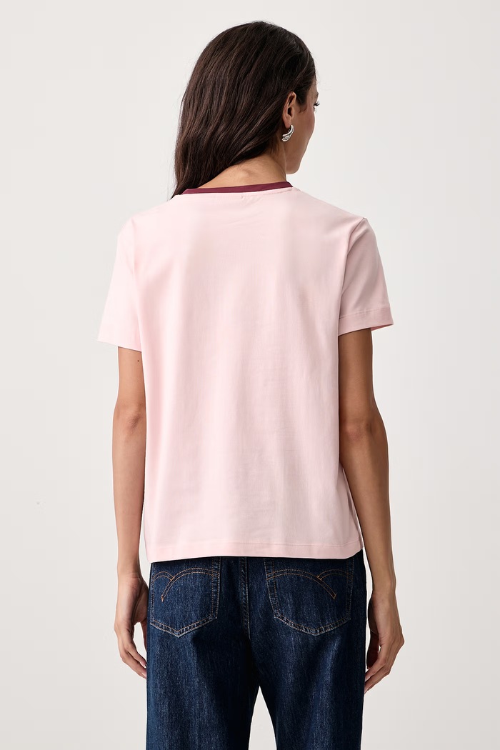 Odzież Guess T-shirt damski z bawełną V6BI14.K6742 różowy