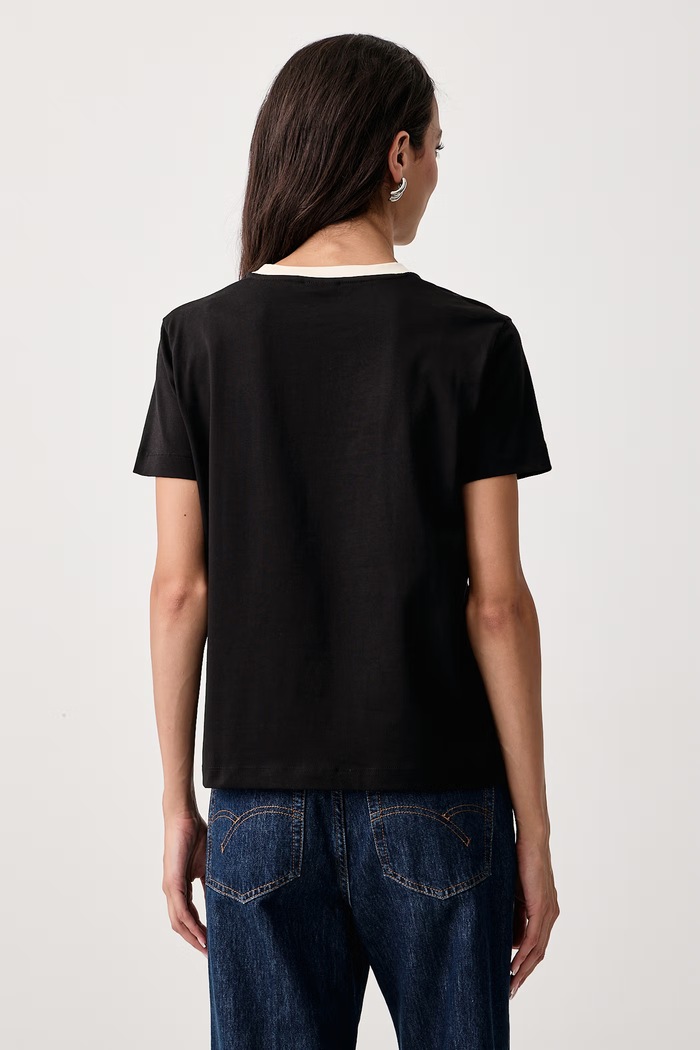 Odzież Guess T-shirt damski z bawełną V6BI14.K6742 czarny
