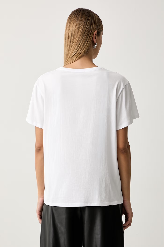 Odzież Twinset T-shirt damski bawełniany 262TP2303 biały