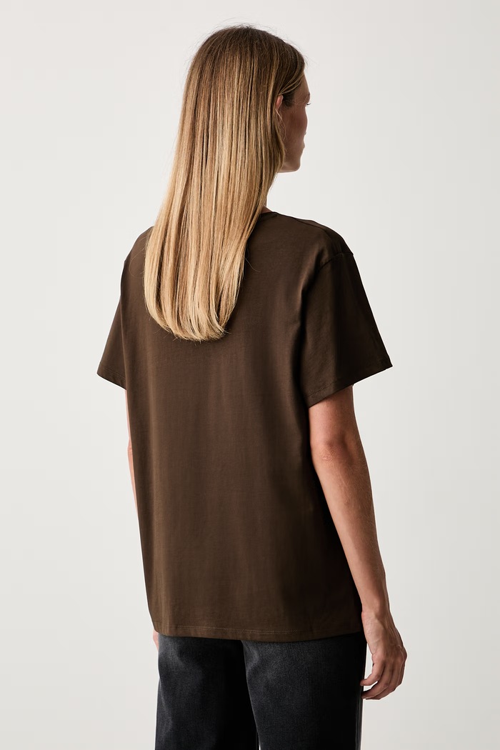 Odjeća Twinset majica za žene od pamuka 262TP2303 smeđa