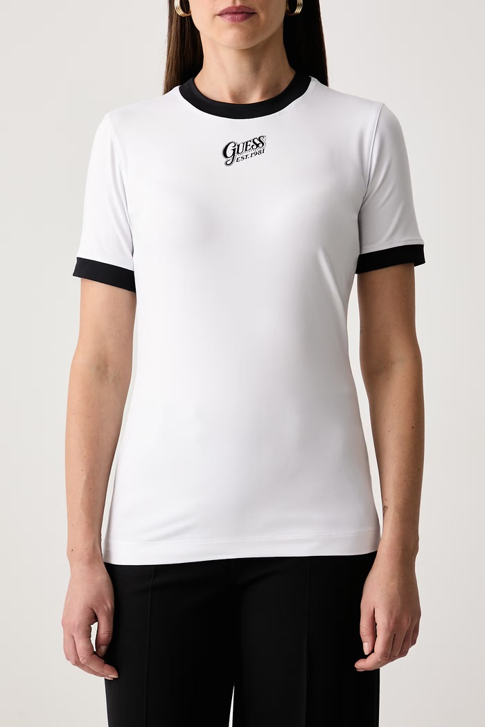 Odzież Guess T-shirt damski W6BI48.K6416 biały