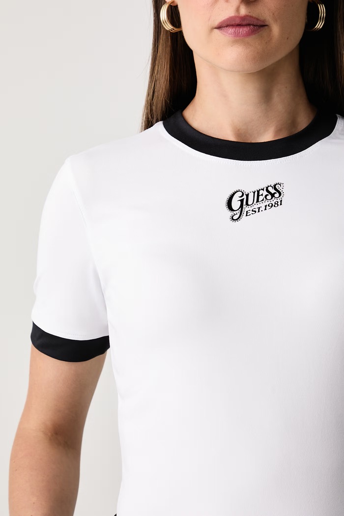 T-shirt damski Guess W6BI48.K6416 biały