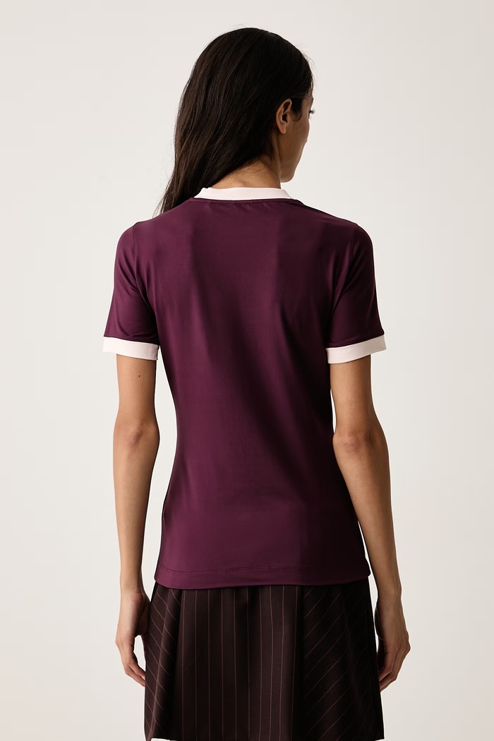 Odzież Guess T-shirt damski W6BI48.K6416 fioletowy